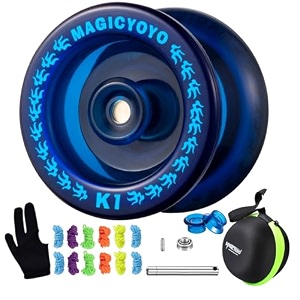 magicyoyo responsive yoyo k1-plus with yoyo sack  3 strings and yo-yo glove gift blue