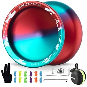 magicyoyo v10 blue red unresponsive yoyo professional yoyo with 12 yoyo strings yoyo case yoyo glove