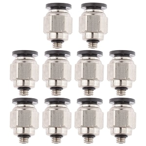 magideal 10pcs straight connector tube od 6mm to m5 bsp thread pneumatic air fittings