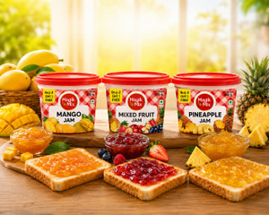 magik mix natural fruits jam combo  mango pineapple  mixed fruit  buy 2 get 1 free