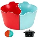 Magikichen 10 Quart Silicone Crock pot Liners,Slow Cooker Liners, Oval Reusable Crock pot Divider Insert,BPA-Free, Dishwasher Safe