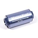 MagnaFuel Fuel Filter, In-Line, 25 Micron, Stainless Element, 10 AN Female O-Ring Inlet, 10 AN Female O-Ring Outlet, Aluminum, Gray Anodized, Each