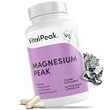 Vital Peak® Magnesium 350 mg - Natural High Absorption Magnesium Bisglycinate Supplement - Mag Pills for Women & Men- Vegan, Gluten Free, Dairy Free, Non-GMO - 90 Capsules