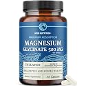 Magnesium Glycinate 500mg, High Absorption, Sleep & Relaxation Support
