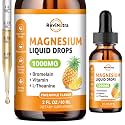 Magnesium Glycinate Liquid Drops, 1000mg of Liquid Magnesium Complex Supplement for Sleep, Nerve, Energy, Muscle, Bone, Calm &amp; Digestion, High Absorption, 2 Fl Oz, Sugar-Free Pineapple Flavor