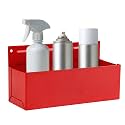 Magnetic Aerosol Spray Can Holder, Magnet Toolbox Bottle Holder, Tool Box Storage Rack for Garage and Home, Craft Workspace, Mechanic Paint Bottle Can Organizer, Red, 3"x8.3"
