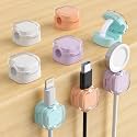 Magnetic Cable Clips, Cute Desk Charger Cord Holder