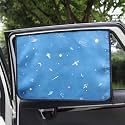 Magnetic Car Sun Shade Curtain for Side Window – Sun Blocker and UV Protector for Baby, Kids, and Pets – Universal Fit with Built-in Magnets for Steel-Framed Door (Be-Space Travel)