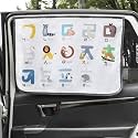 Magnetic Car Sun Shade Curtain for Side Window – Sun Blocker and UV Protector for Baby, Kids, and Pets – Universal Fit with Built-in Magnets for Steel-Framed Door (Be-Animal Korean)