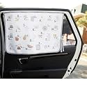 Magnetic Car Sun Shade Curtain for Side Window – Sun Blocker and UV Protector for Baby, Kids, and Pets – Universal Fit with Built-in Magnets for Steel-Framed Door (Be-Pastel Alphabet)