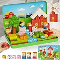 Magnetic Cubes Farm Travel for Kids: Hold 15 Blocks, 60s Storage