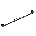 Magnetic Curtain Rod for Metal Door 16"-28", Magnet Cafe Curtain Rod For Small Window No Drill Rods Magnetic Sash Rods, Black, 1 Pack