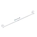 Magnetic Curtain Rod for Metal Door 16"-28", Magnet Cafe Curtain Rod For Small Window No Drill Rods Magnetic Sash Rods, White, 1 Pack