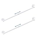 Magnetic Curtain Rod for Metal Door 16"-28", Magnet Cafe Curtain Rod For Small Window No Drill Rods Magnetic Sash Rods, White, 2 Pack