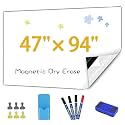 Magnetic Dry Erase Board Contact Paper 47"x94" for Wall