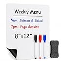 Magnetic Dry Erase Whiteboard 8"x12" for Fridge
