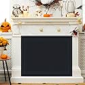 Magnetic Fireplace Draft Cover, Fireplace Blocker Blanket Stops Heat Loss, Adjustable Fireplace Draft Stopper Save Energy for Indoor Iron Frame Black 42" W x 36" H