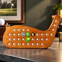Magnetic Golf Ball Marker Display, Club-Shaped Wooden Holder for 34 Markers