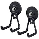 Magnetic Hooks Heavy Duty Garage Hooks Tools Organizer Anti-Slip Strong Magnetic Hooks Utility Magnet Hanging Hooks for Garage, Warehouses, Kitchen, Power Tools 2PCS Black