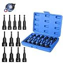 Magnetic Impact Nut Driver Set - Metric &amp; SAE with Socket Adapters (12-Piece)