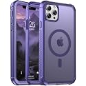 Magnetic for iPhone 11 Pro Max Case Heavy Duty Protection Dark Purple