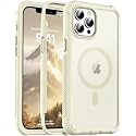 Magnetic for iPhone 12 Pro Max Case Heavy Duty Protection Antique White