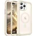 Magnetic for iPhone 13 Pro Case Heavy Duty Protection Antique White