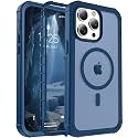 Magnetic for iPhone 14 Pro Case Heavy Duty Protection Deep Blue