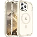 Magnetic for iPhone 14 Pro Case Heavy Duty Protection Antique White