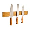 Magnetic Knife Holder for Wall, 16 Inch Bamboo Wood Magnetic Knife Strip