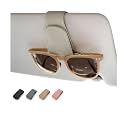 Magnetic Leather Car Sunglass Holder, Visor Sunglasses Holder Clip, 1 Pack