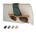 Magnetic Leather Car Sunglass Holder, Visor Sunglasses Holder Clip, 1 Pack