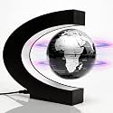 Magnetic Levitation Floating Rotating World Globe with LED Frame Lights, C Shape Levitating Globe, Touch Switch Night Light, Cool Tech Gifts for Men Dad Boys Kids, Office Desk Decor and STEM Gift