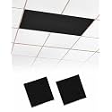 Magnetic Light Cover for Classroom Drop Ceiling,2 Pack 4x2 Ft Fluorescent Light Covers for Office Home Ceiling Light Pure Black Solid Color Lampshade