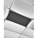 Magnetic Light Cover for Classroom Drop Ceiling,1 Pack 4x2 Ft Fluorescent Light Covers for Office Home Ceiling Light Pure Black Solid Color Lampshade