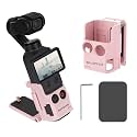 Magnetic Mount for DJI Osmo Pocket 4, 6 High-Strength Magnets 180° Adjustable Desktop Bracket, Magnetic Stand for Car/Vlog/Cycling/Time-Lapse, Includes Metal Adhesive Sheet - 48g Ultra-Light (Pink)