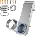 Magnetic Periscope Dryer Vent, 9.5-14.5" Adjustable Low Profile 4 Inch Dryer Vent Connector Kit, Stainless Steel Flat Slim Telescoping Duct Vent, Magnetic Quick Connect Dryer Vent for Tight Space
