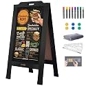 Magnetic Portable A-Frame Chalkboard Signs, 40" × 20", Black
