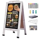 Magnetic Portable A-Frame Chalkboard Signs, 40" × 20", White