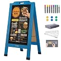 Magnetic Portable A-Frame Chalkboard Signs, 40" × 20", Blue