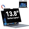 Magnetic Privacy Screen Compatible with 13.8 Inch Surface Laptop 7, Removable Anti-Glare Blue Light Laptop Shield Filter Black Film Security Private