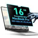 Magnetic Privacy Screen Compatible with MacBook Pro 16" 2021, 2022, 2023, 2024, M1, M2, M3, M4 Anti-Blue Light Laptop Screen Protector Filter Blue Light Blocking Filter