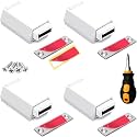 Magnetic Push to Open Cabinet Hardware CBRIVE 4 Pack Heavy Duty Push Latch & Lock for Hidden Door Touch Latches and Catch Magnet Push Release Drawer Pull Tip on RV Closet Close Strong Pop Out, White