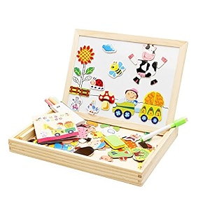 magnetic puzzle drawing board blackwhite board forest paradise spells happily