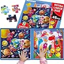 Magnetic Puzzles for Toddlers 3-5 - 2x48 Pieces Travel Games for Kids 2-4