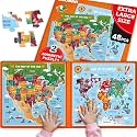 Magnetic Puzzles for Toddlers 3-5 - 2x48 Pieces Travel Games Ages 4-8