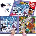 Magnetic Puzzles for Toddlers 3-5 - 2x48 Pieces Travel Games for Kids 2-4