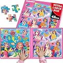 Magnetic Puzzles for Toddlers 3-5 - 2x48 Pieces Travel Games for Kids 2-4