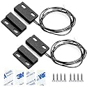 Magnetic Reed Switch,Normally Closed NC Waterproof Magnetic Switch,Micro Alarm Reed Switch 10W 100v 0.5A Magnetic Door Sensor Switch to DC 5V 12V 24V Lights（2 Pack）