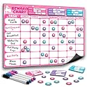 Magnetic Reward Chart for Kids, Customizable Dry Erase Weekly Chore Chart
